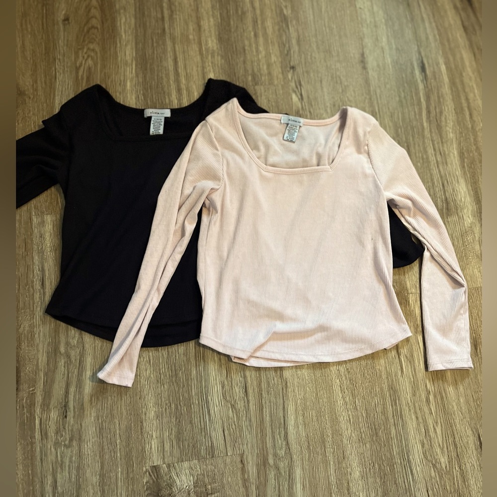 Olivia Kay Black and light pink tops